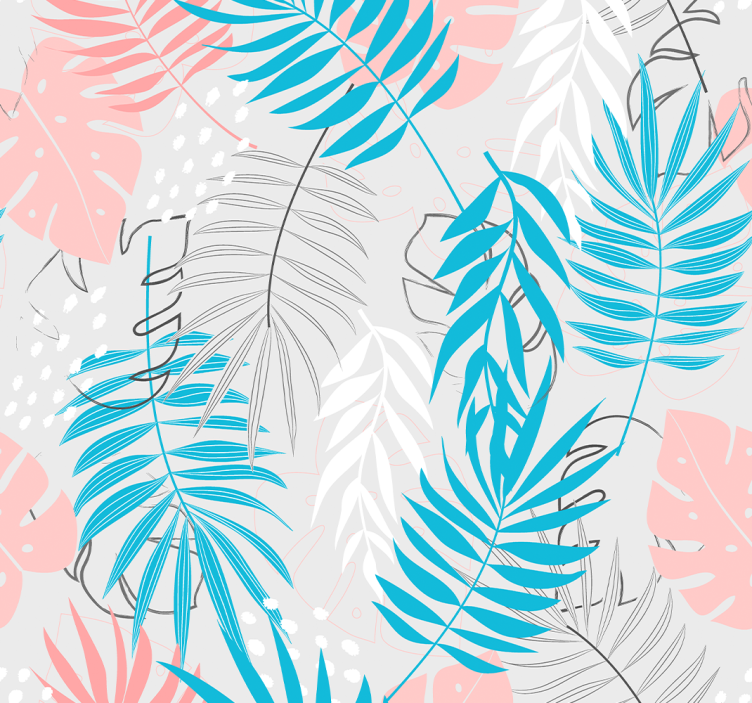 Papier peint feuillage motifs de feuilles tropicales - TenStickers