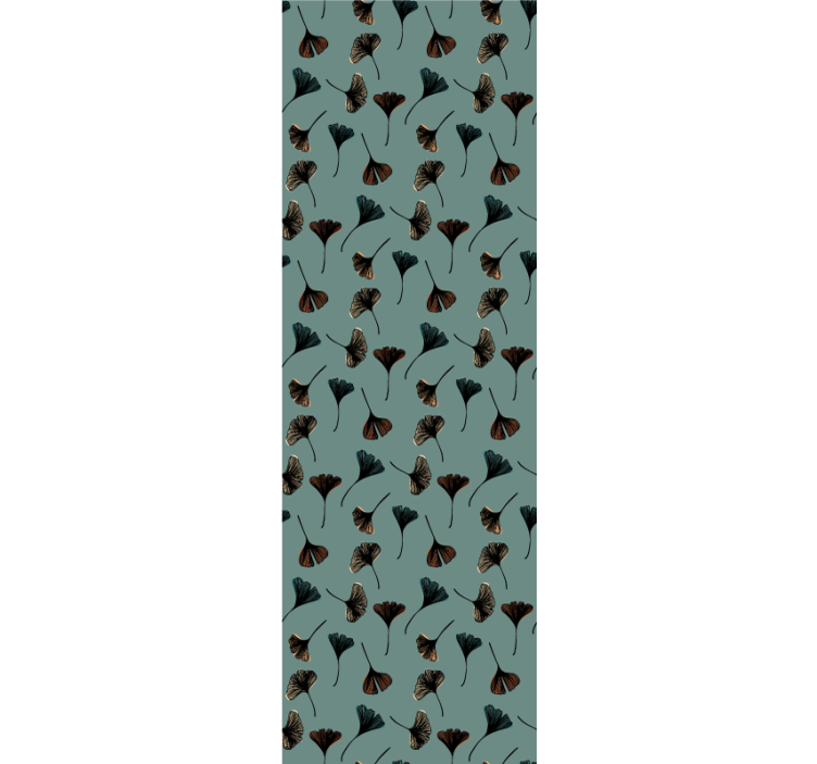 Papier peint floral motif botanique de ginkgo - TenStickers