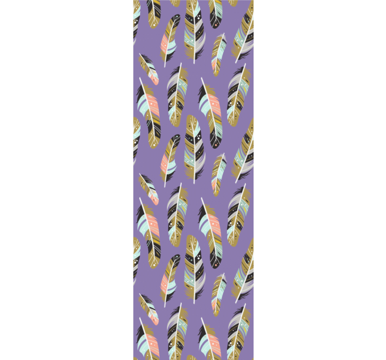 Papier peint chambre ado motifs plumés - TenStickers