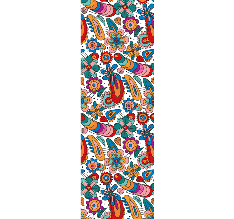 Papier peint floral motif floral fantaisie - TenStickers