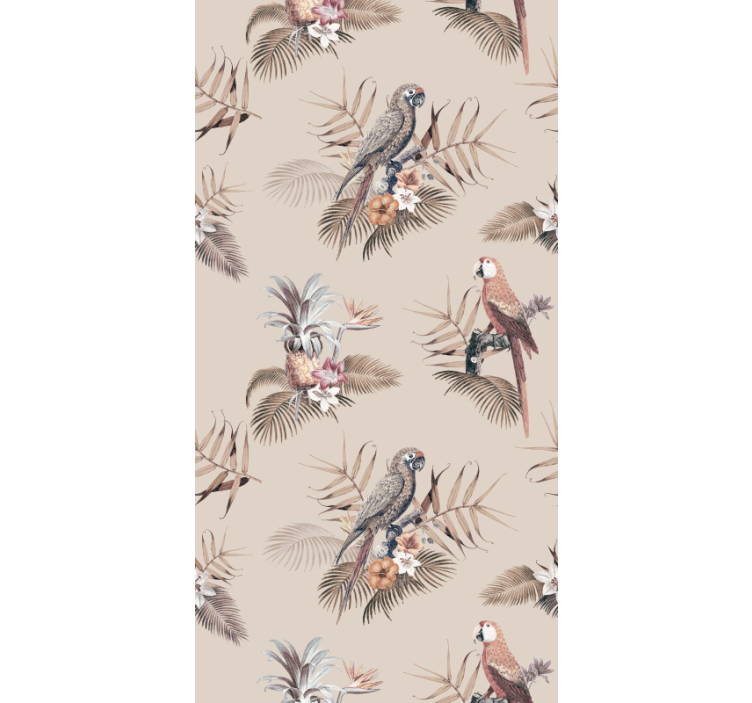 Papier peint perroquet élégance du perroquet tropical - TenStickers