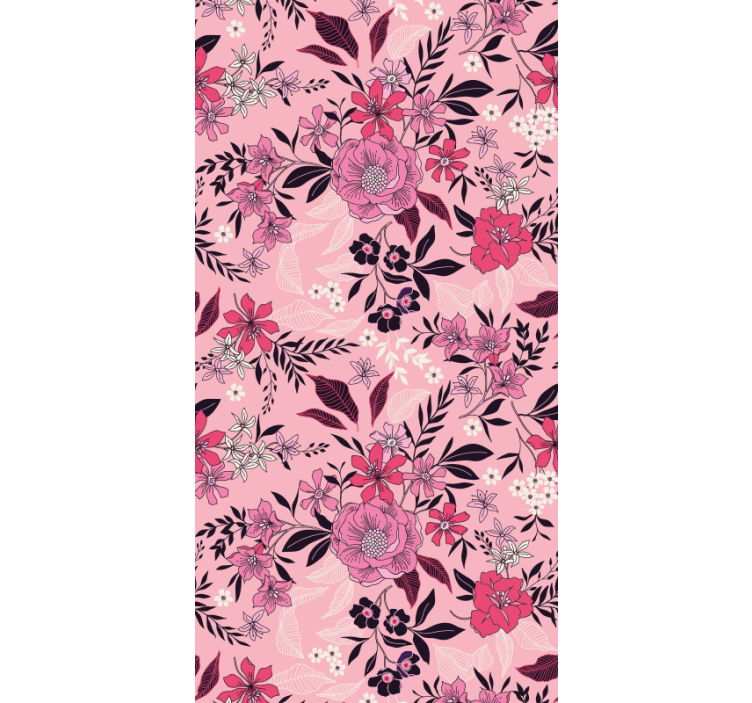 Papier peint floral motif fleurs en pleine floraison - TenStickers