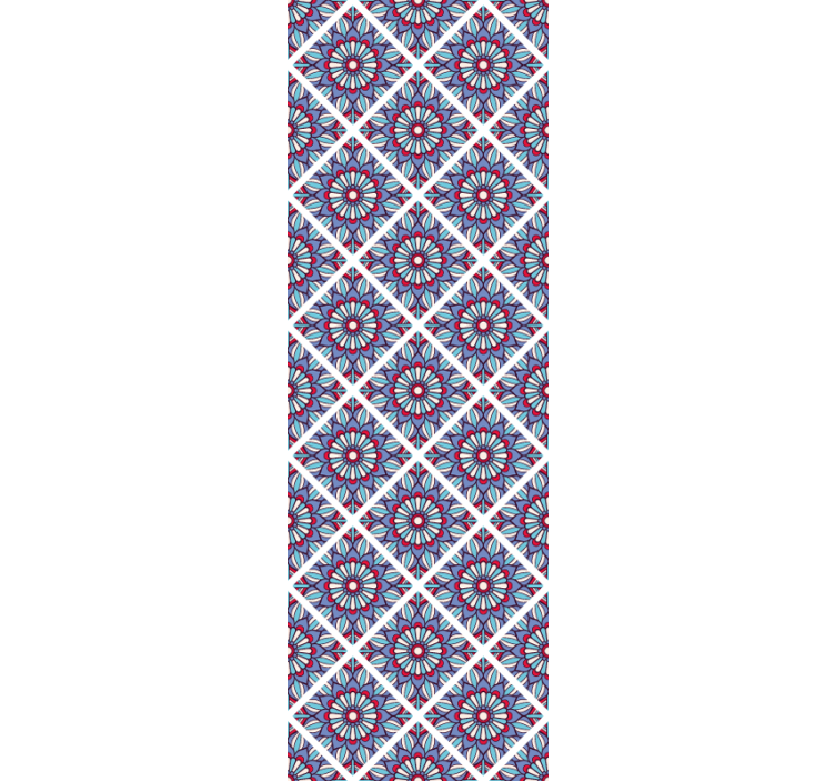 Papier peint fleurs élégance florale géométrique - TenStickers