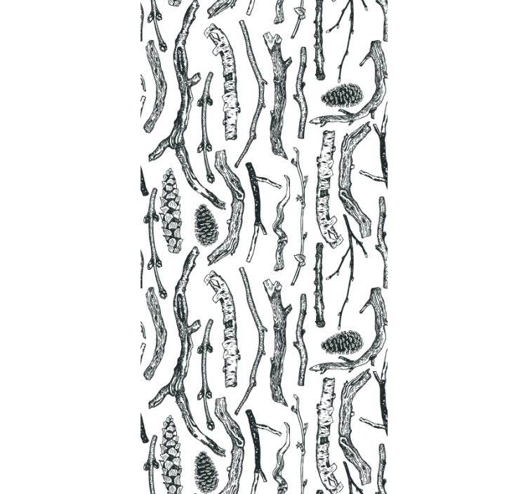 Papier peint animaux croquis de forêt - TenStickers