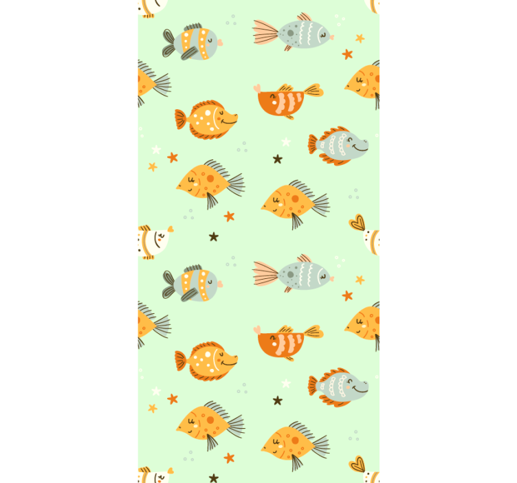 Papier peint poissons modèle d'amis aquatiques - TenStickers