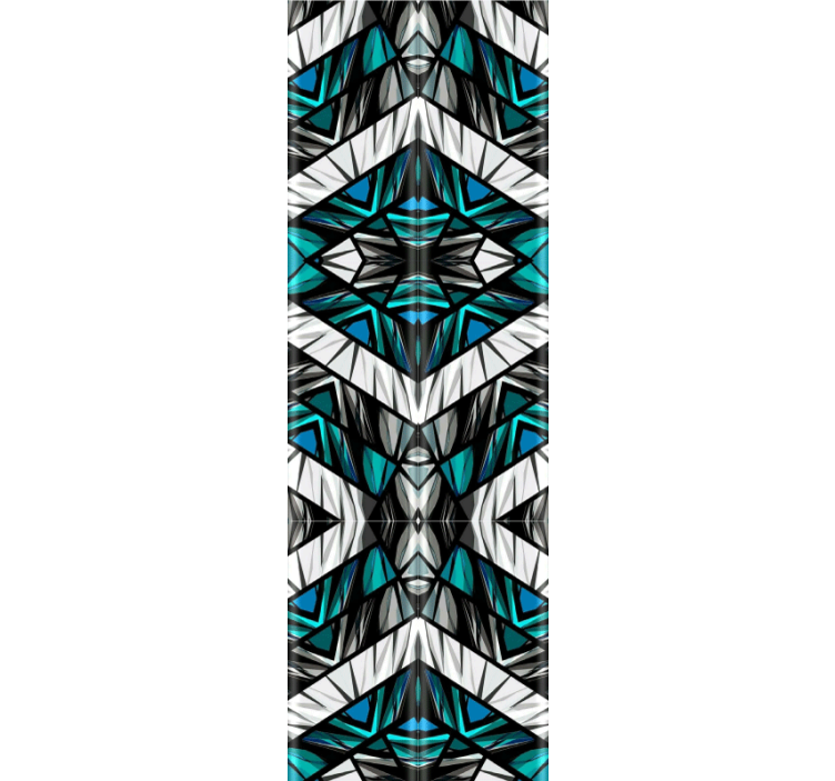 Papier peint géometrique symétrie kaléidoscopique - TenStickers