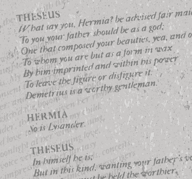 Papier peint texte script littéraire - TenStickers