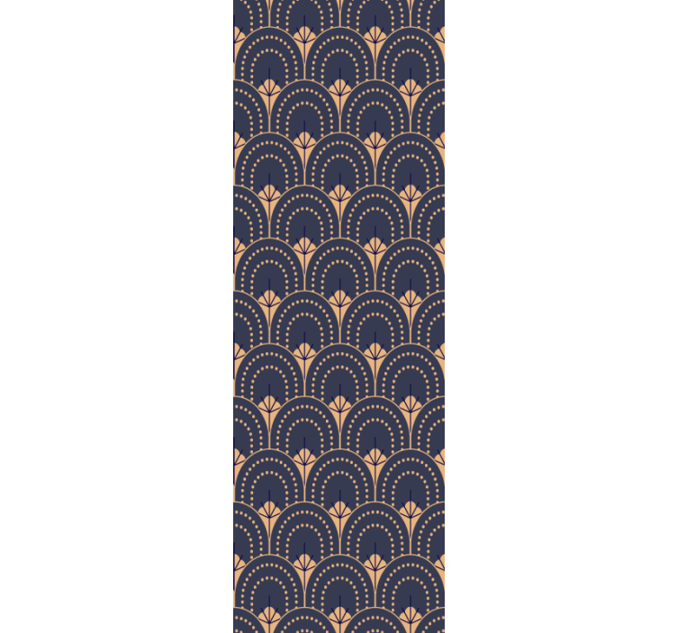 Papier peint bureau motif d'éventail orné - TenStickers