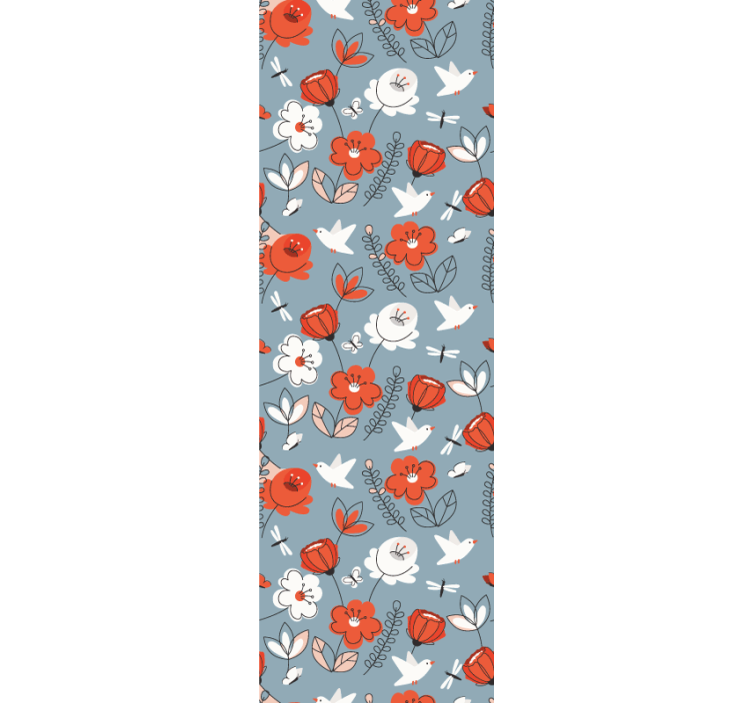 Papier peint floral détail du motif floral - TenStickers