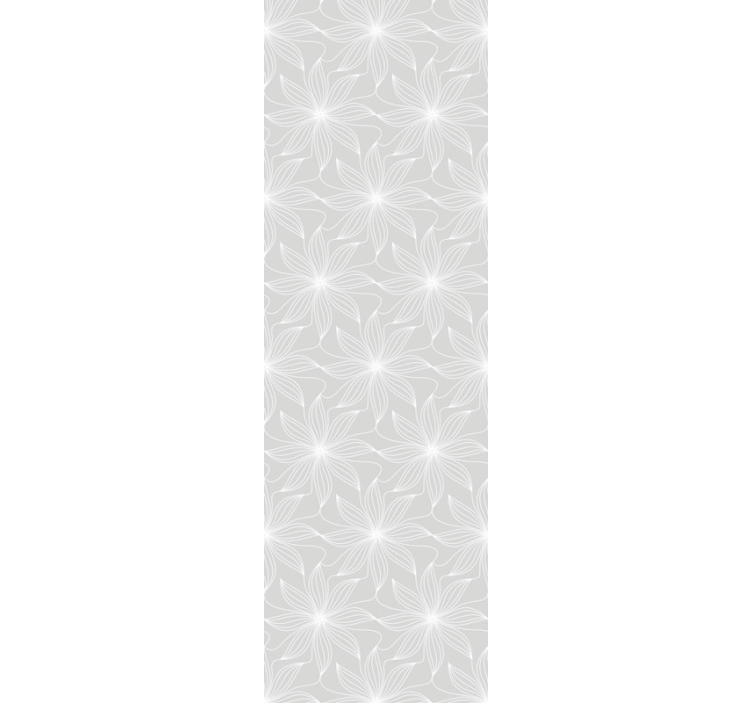 Papier peint gris géométrie florale - TenStickers