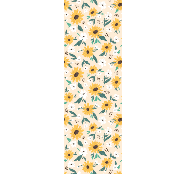 Papier peint floral motif tournesol - TenStickers