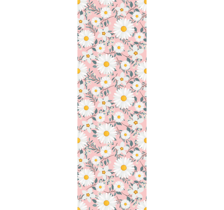 Papier peint floral motif de marguerite - TenStickers