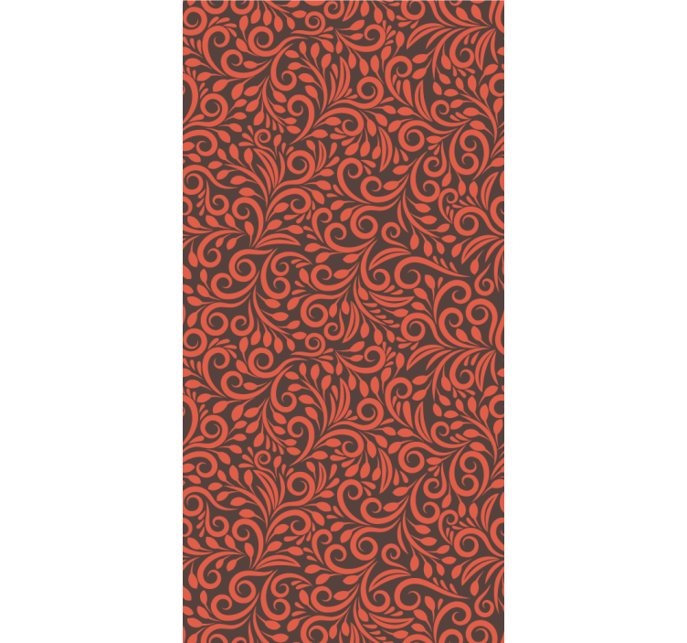 Papier peint fleurs tourbillons ornés - TenStickers