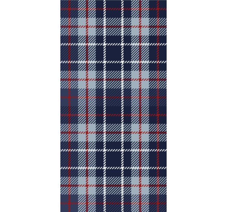 Papier peint classique Tartan bleu et rouge - TenStickers
