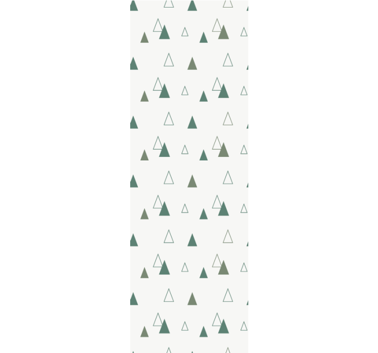 Papier peint triangles motif de forêt - TenStickers