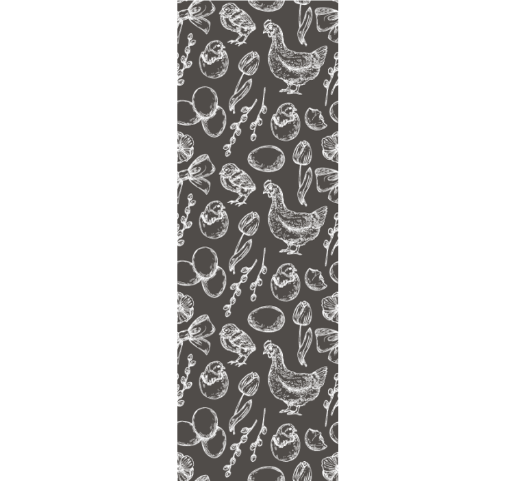 Papier peint cuisine esquisse de cuisine rustique - TenStickers