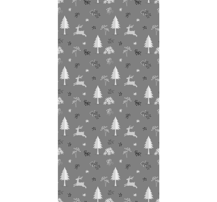 Papier peint noel motif de paysage d'hiver - TenStickers