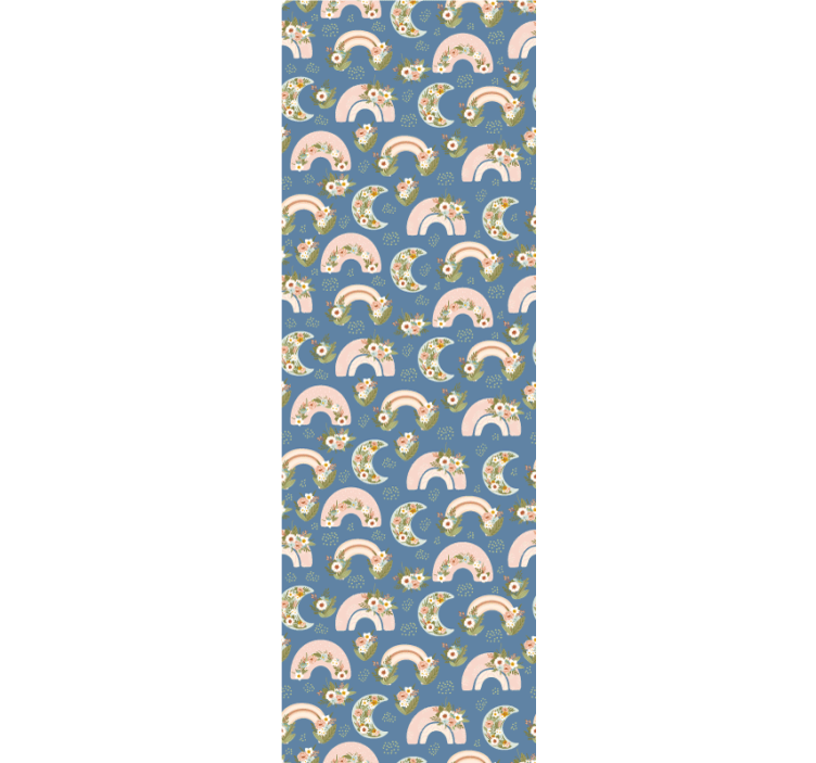 Papier peint arcs-en-ciel printaniers et fleurs - TenStickers