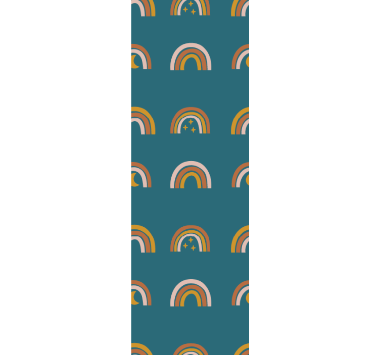 Papier peint enfant Arc-en-ciel mystique joli - TenStickers