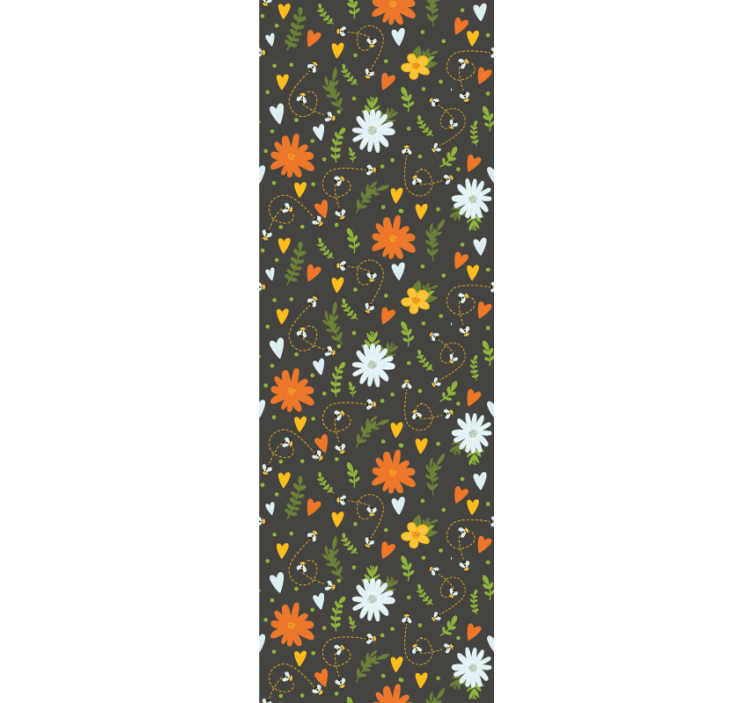 Papier peint floral motif de joie florale - TenStickers