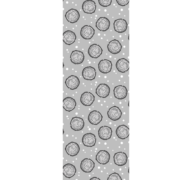 Papier peint gris rosaces en pointillés - TenStickers