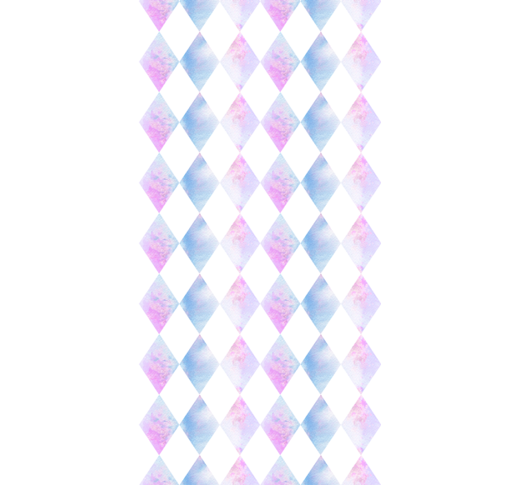 Papier peint carrés arlequin géométrique - TenStickers