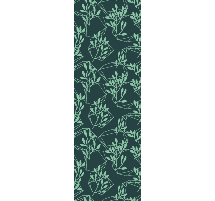 Papier peint géometrique motif de feuillage géométrique - TenStickers