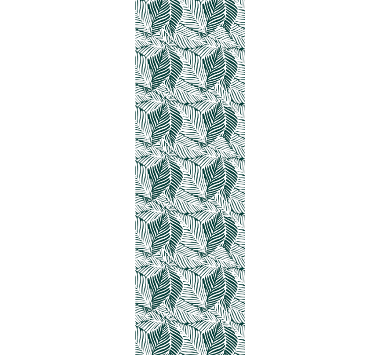 Papier peint feuilles motif de chambre verte - TenStickers