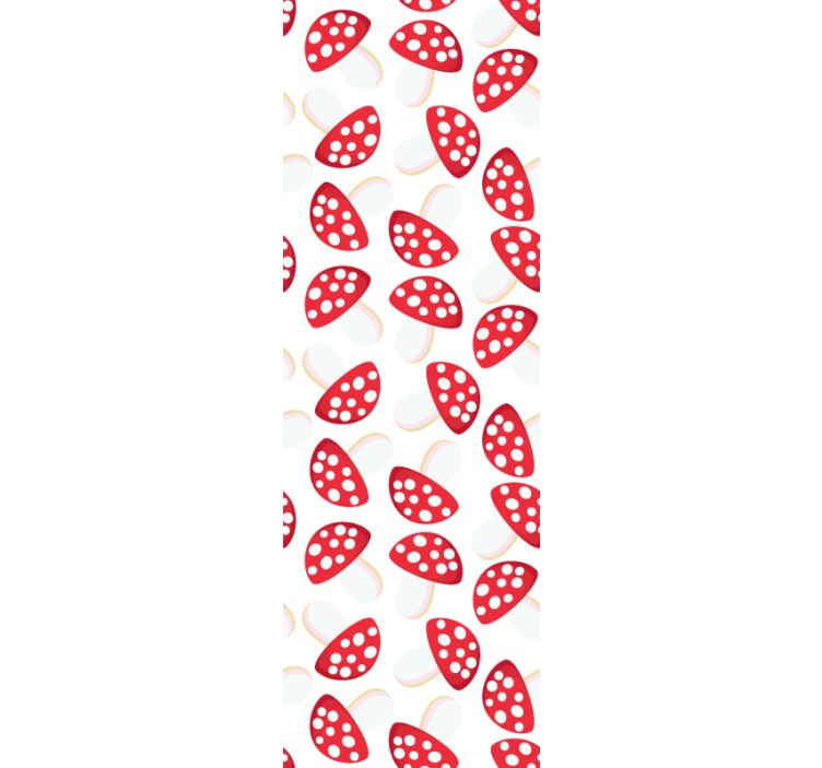 Papier peint fleurs motif fraise stylisé - TenStickers