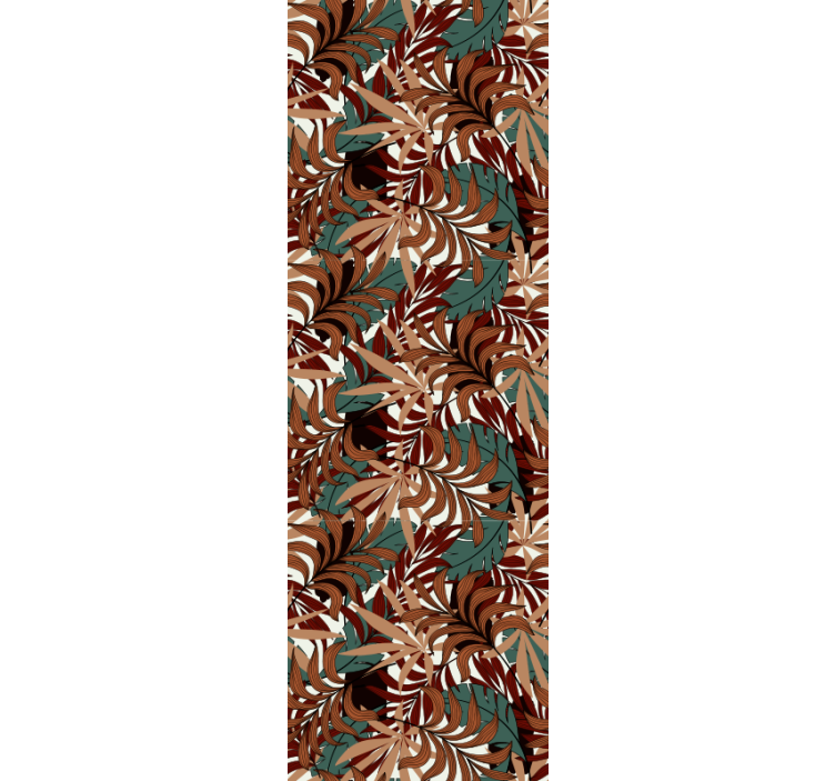 Papier peint feuilles peinture murale botanique abstraite - TenStickers