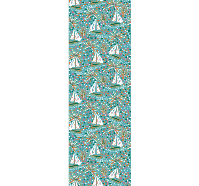 Papier peint scandinave motif de voile - TenStickers