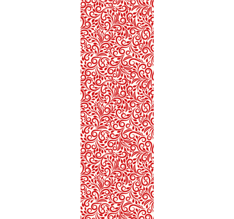 Papier peint fleurs tourbillons ornementaux - TenStickers