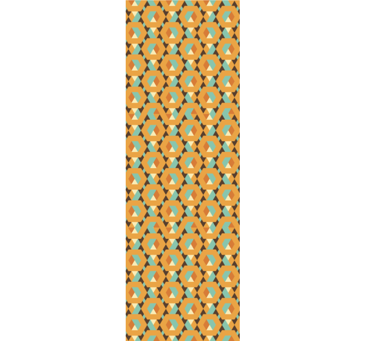 Papier peint géometrique imprimé rétro géométrique - TenStickers