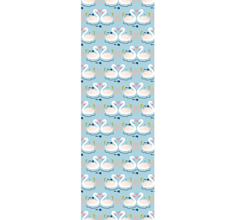 Papier peint animaux motif lac des cygnes - TenStickers