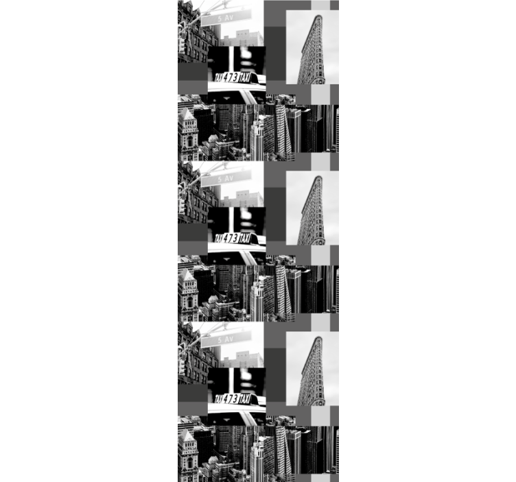 Papier peint ville modèle de collage urbain - TenStickers