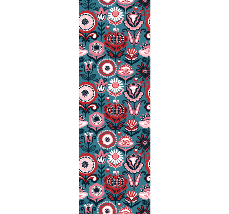 Papier peint fleurs fleurs ornementales - TenStickers