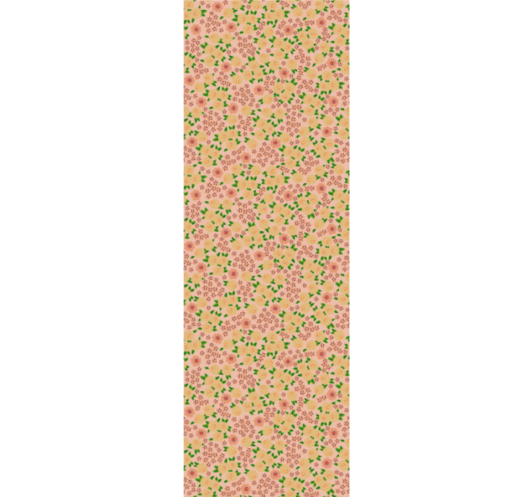 Papier peint fleur Joli  floral ton pêche - TenStickers