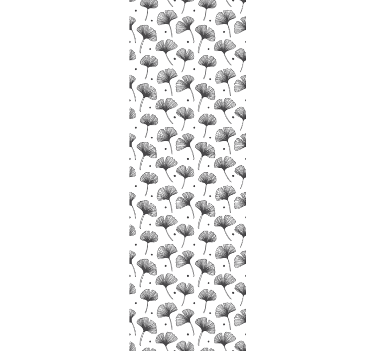 Papier peint feuilles motif ginkgo biloba - TenStickers