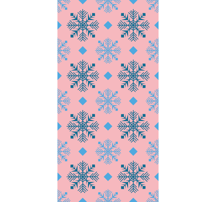 Papier peint noel motif de flocon de neige géométrique - TenStickers