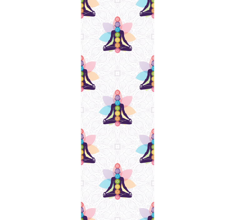 Papier peint design Les symboles des sept chakras - TenStickers