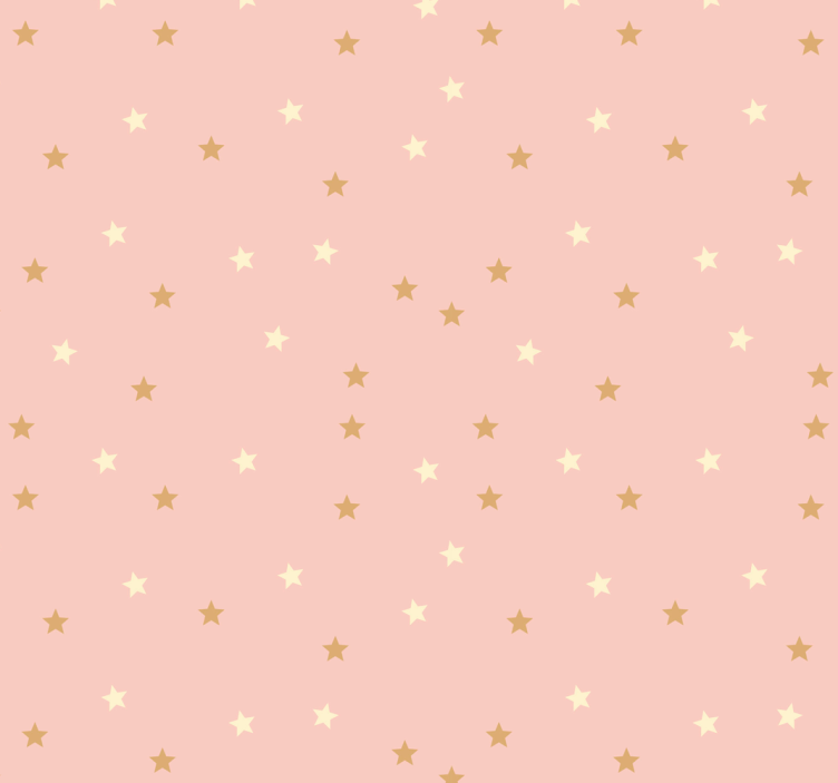 Papier peint design Petites étoiles dorées sur rose - TenStickers