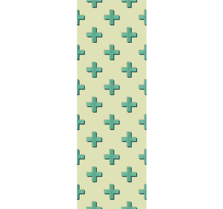 Papier peint géometrique motif de croix géométrique - TenStickers