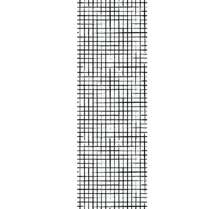 Papier peint géometrique quadrillage - TenStickers