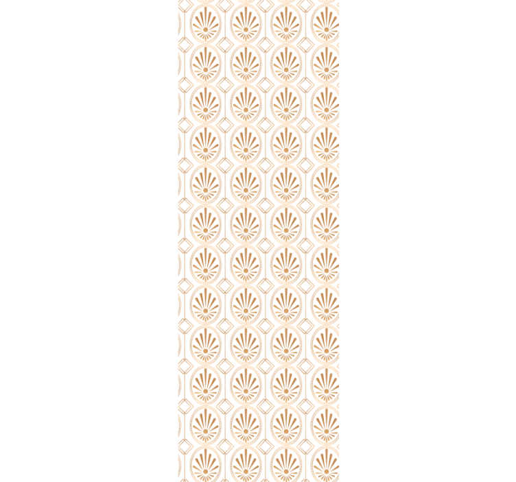 Papier peint ornemental motifs floraux géométriques - TenStickers