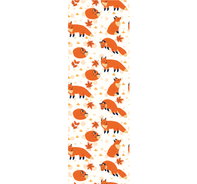 Papier peint animaux modèle d'automne de renard - TenStickers