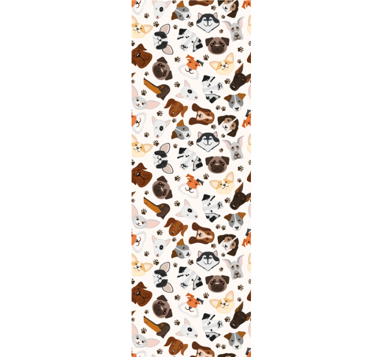 Papier peint chiens illustrations de chiens ludiques - TenStickers
