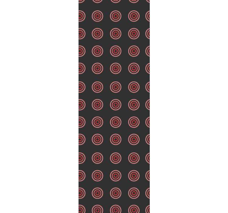 Papier peint classique motif géométrique rond rouge - TenStickers