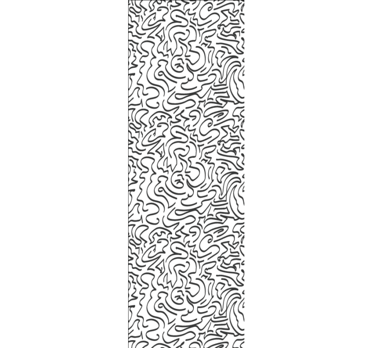 Papier peint abstrait motif de gribouillis - TenStickers