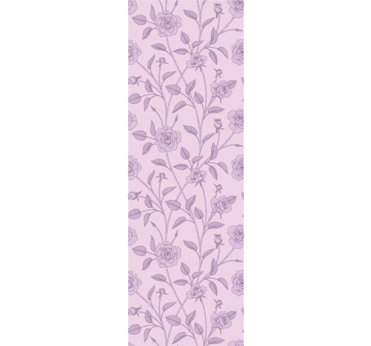 Papier peint floral motif lavande - TenStickers