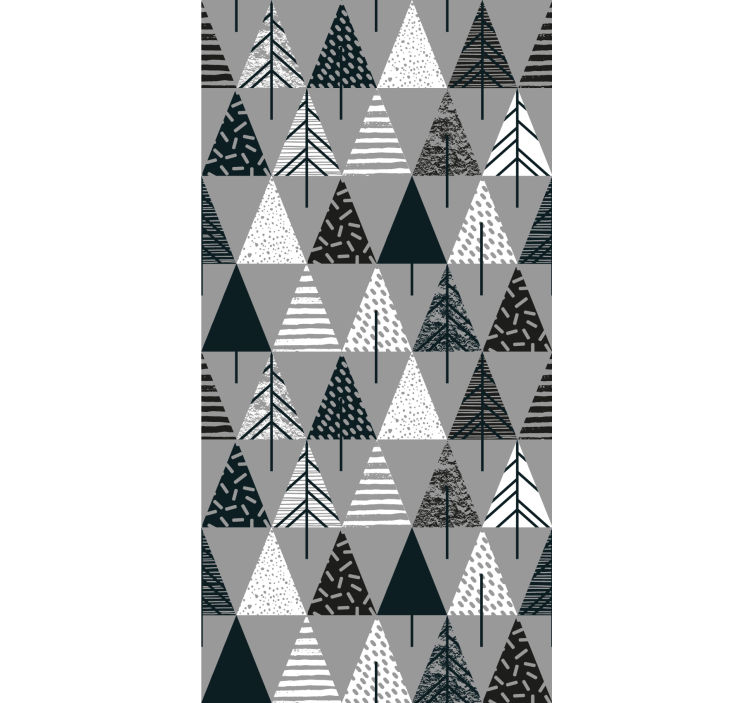 Papier peint triangles motif scandinave gris - TenStickers